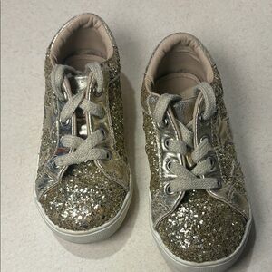Sparkly Gold Kids Sneakers GINFIVE size 1M